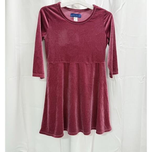 Simply Styled Dress Girls (M 10/12) Pink Polyester Blend Kids Long Sleeve - Picture 9 of 9